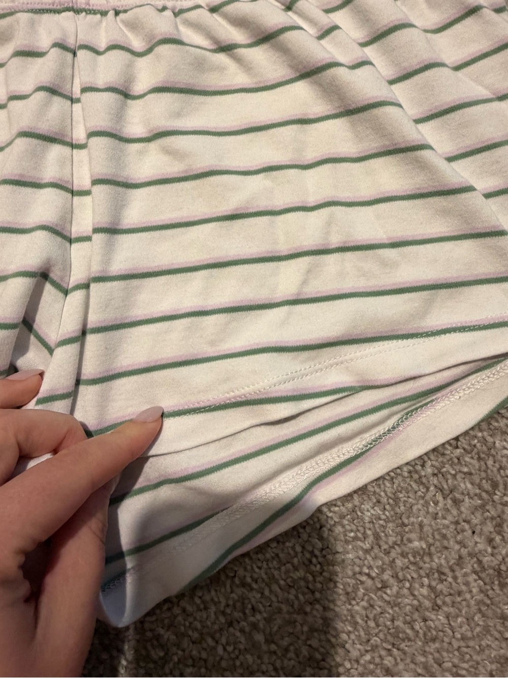 LAKE Pajama Set Green/Purple Stripe - Picture 2 of 5